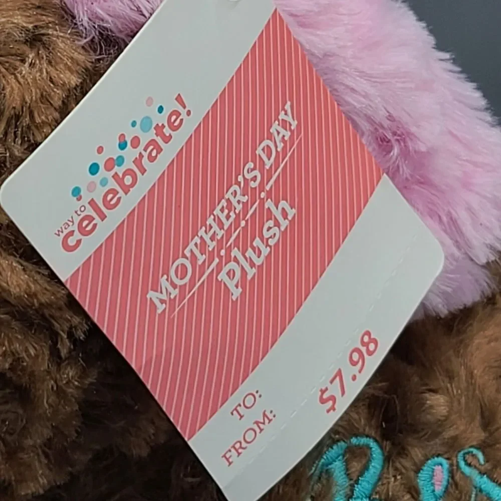 MTY Intl Dachshund Best Mom Ever Plush Stuffed Animal Pink Brown 18 Inch